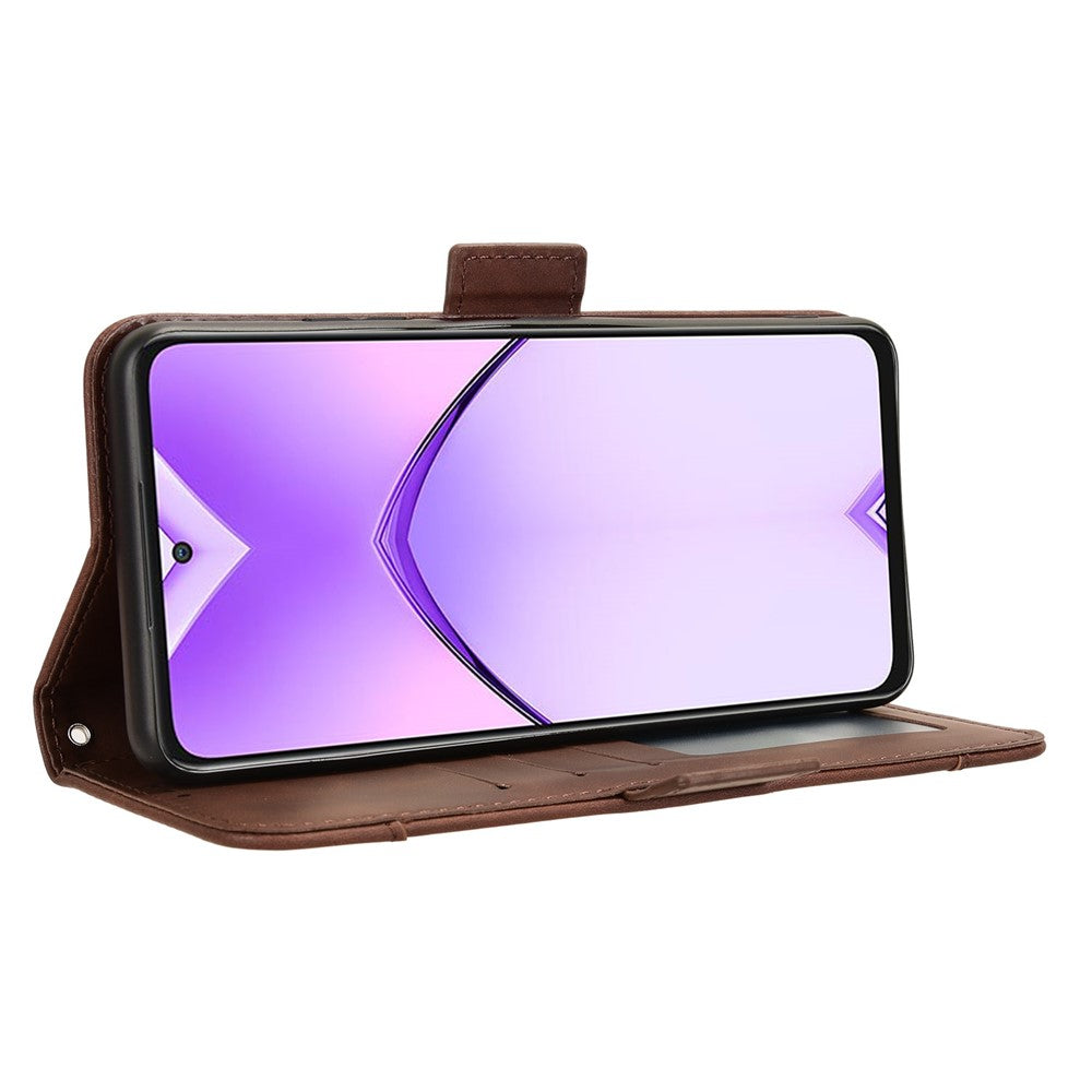 Oppo A80 5G / A3 Pro (Global) 5G / K12x 5G (Indien) / A3x 5G (Kina) Fodral Flera Kortfack Läderställ mobilskal