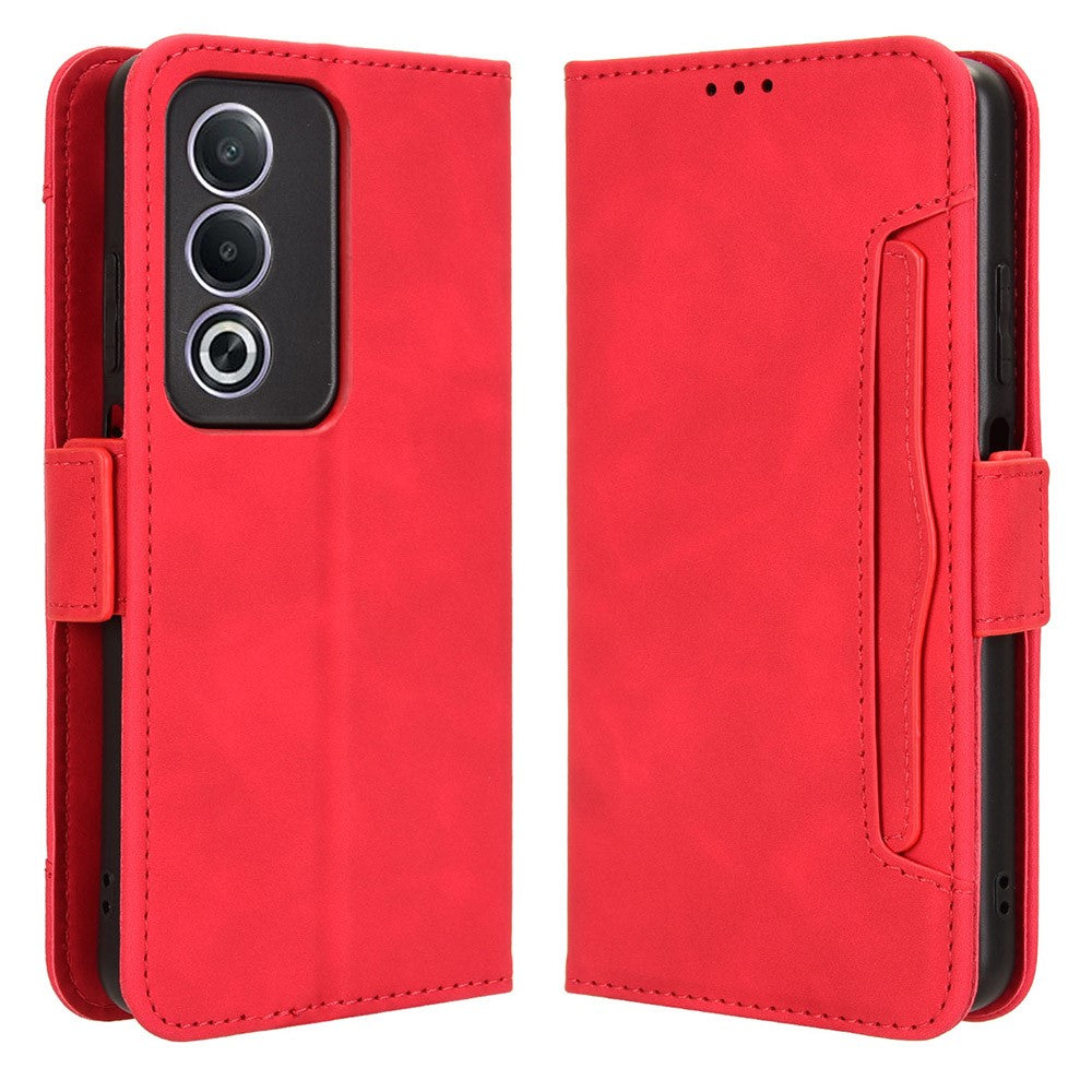 Oppo A80 5G / A3 Pro (Global) 5G / K12x 5G (Indien) / A3x 5G (Kina) Fodral Flera Kortfack Läderställ mobilskal