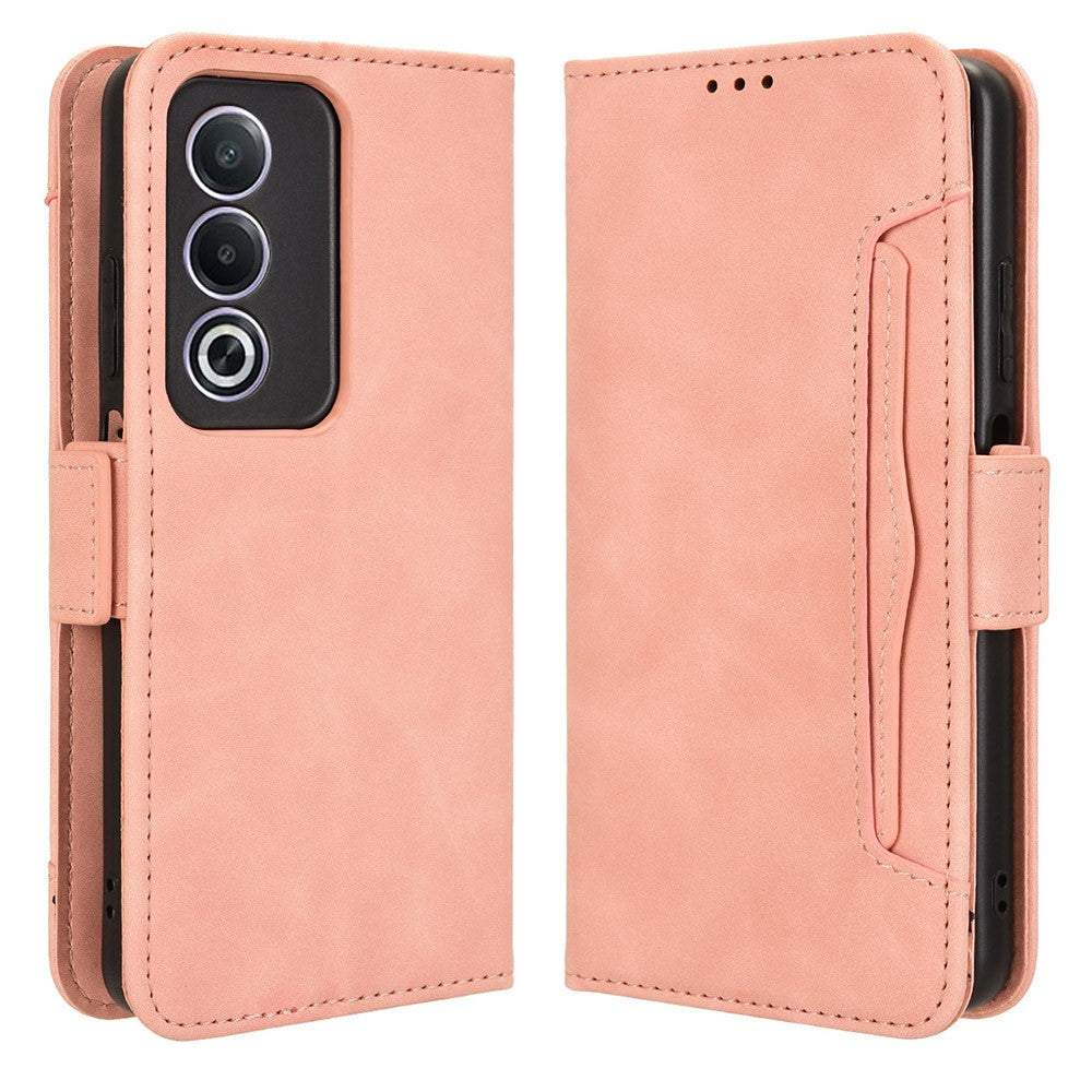 Oppo A80 5G / A3 Pro (Global) 5G / K12x 5G (Indien) / A3x 5G (Kina) Fodral Flera Kortfack Läderställ mobilskal