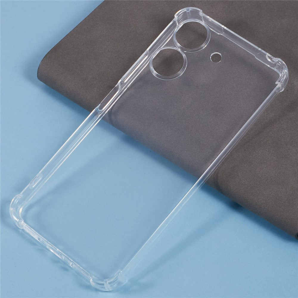 Xiaomi Redmi 13C 4G / Poco C65 4G TPU-fodral Förstärkt Fyra Hörn Genomskinligt mobilskal