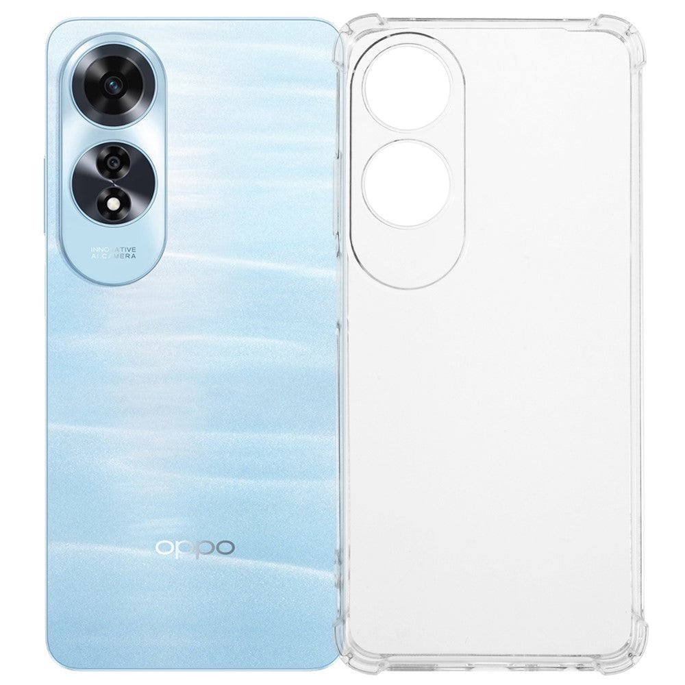 For Oppo A60 4G Phone Case Enhanced Four Corner Clear TPU Cover