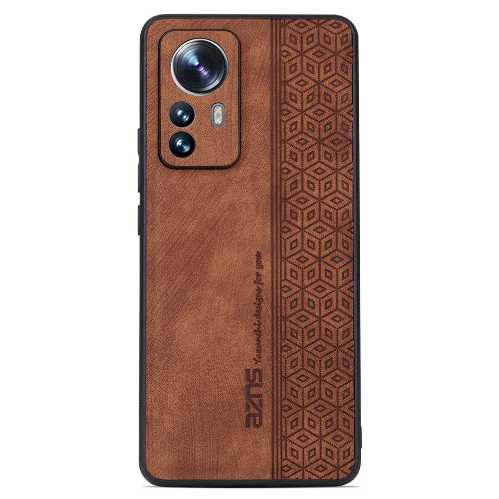 AZNS Fallskyddande mobilskal för Xiaomi 12 Lite 5G, snyggt mönsterpräglat PU-läder + TPU-mobilskyddsskal