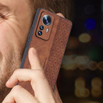 AZNS Fallskyddande mobilskal för Xiaomi 12 Lite 5G, snyggt mönsterpräglat PU-läder + TPU-mobilskyddsskal