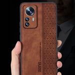 AZNS Fallskyddande mobilskal för Xiaomi 12 Lite 5G, snyggt mönsterpräglat PU-läder + TPU-mobilskyddsskal