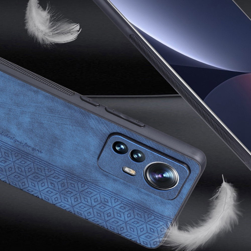 AZNS Fallskyddande mobilskal för Xiaomi 12 Lite 5G, snyggt mönsterpräglat PU-läder + TPU-mobilskyddsskal