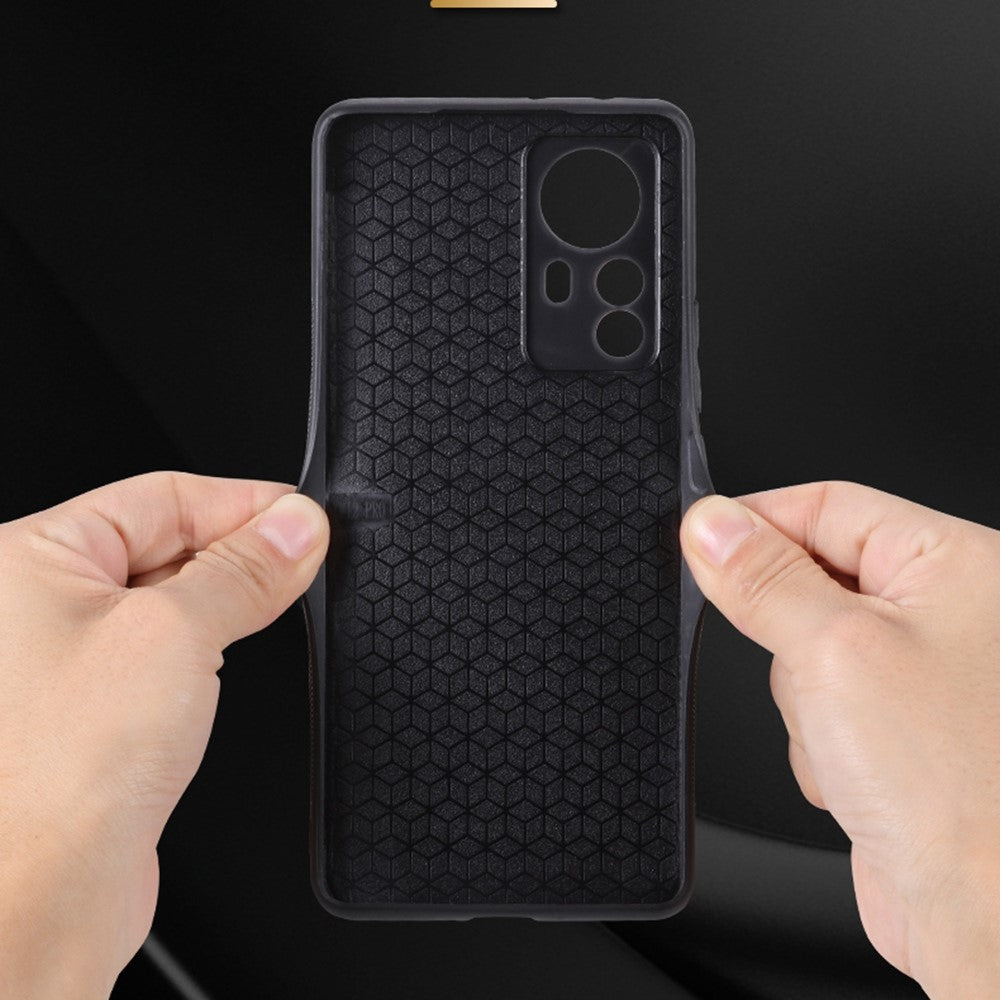 AZNS Fallskyddande mobilskal för Xiaomi 12 Lite 5G, snyggt mönsterpräglat PU-läder + TPU-mobilskyddsskal
