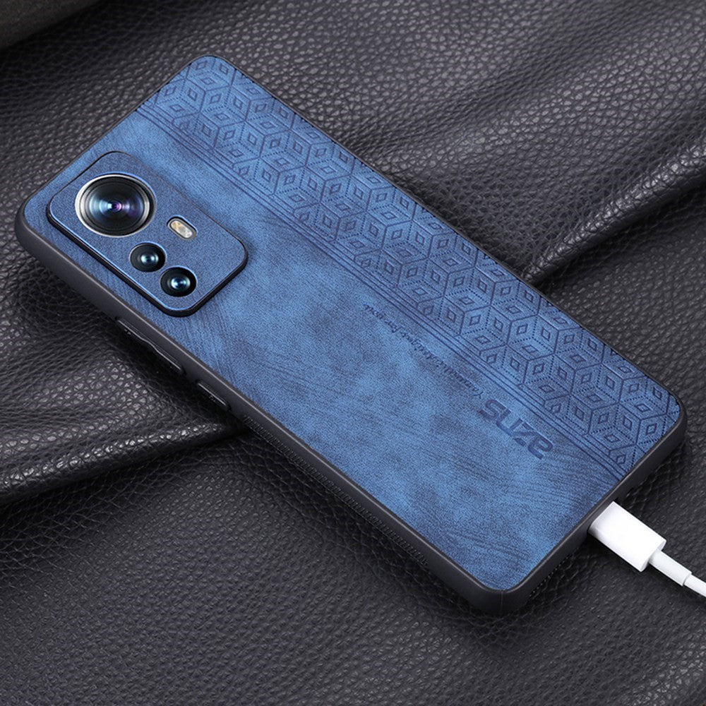 AZNS Fallskyddande mobilskal för Xiaomi 12 Lite 5G, snyggt mönsterpräglat PU-läder + TPU-mobilskyddsskal
