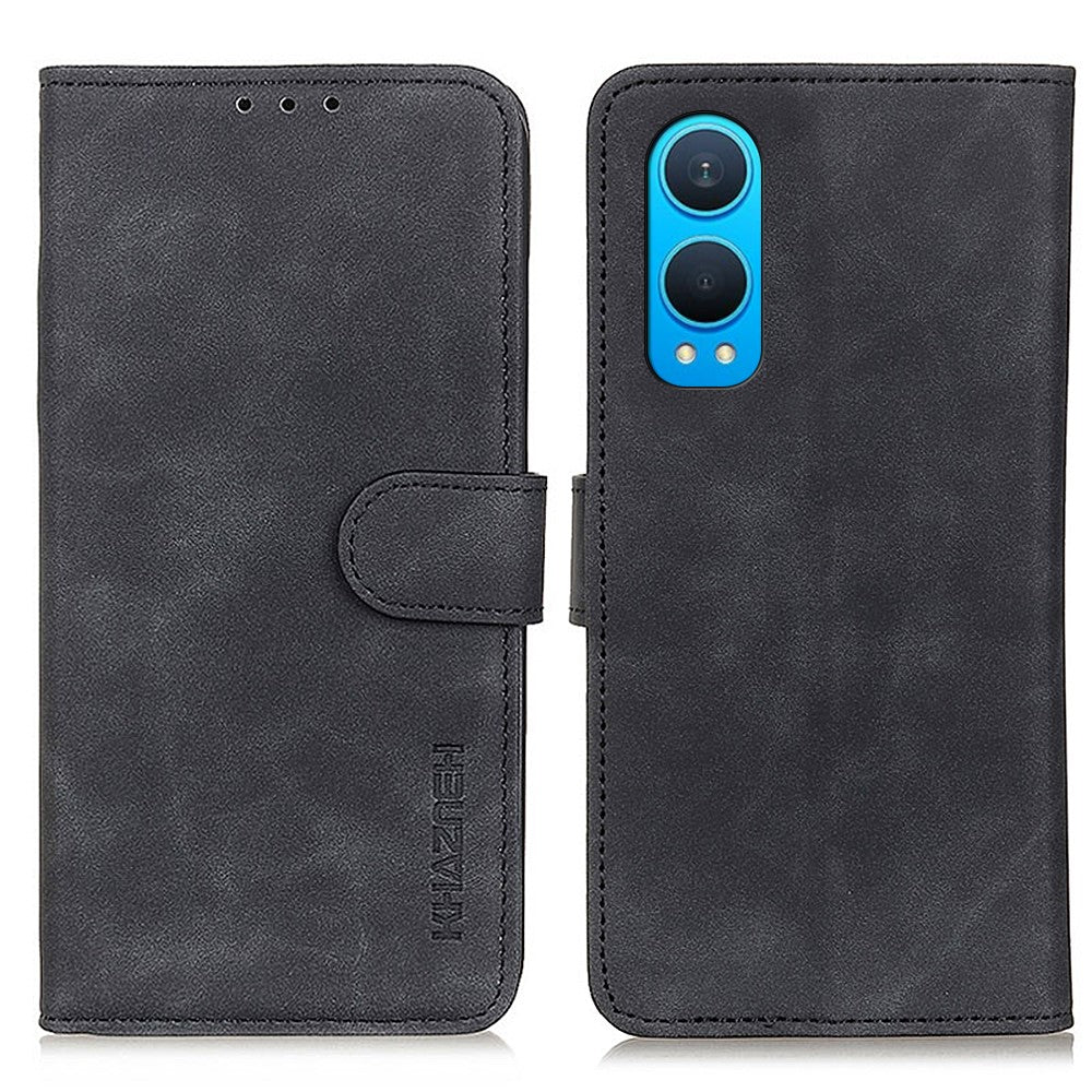 KHAZNEH För OnePlus Nord CE4 Lite 5G / Oppo K12x 5G (Kina) Skal PU-läder Retro Textur mobilskal