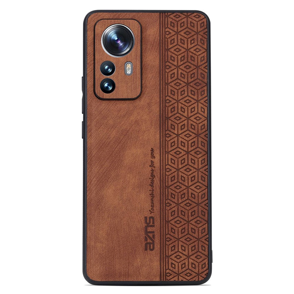 AZNS För Xiaomi 12 Pro 5G / 12S Pro 5G / 12 Pro (Dimensity) 5G Stoppsäkert mobilskal Präglat Mönster PU-läderbelagt TPU mobilskal