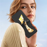 For Samsung Galaxy Z Flip5 5G Case Folding Mirror PU Leather+PC Tote Phone Cover with Back Film