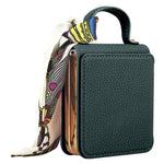 For Samsung Galaxy Z Flip5 5G Case Folding Mirror PU Leather+PC Tote Phone Cover with Back Film