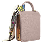 For Samsung Galaxy Z Flip5 5G Case Folding Mirror PU Leather+PC Tote Phone Cover with Back Film