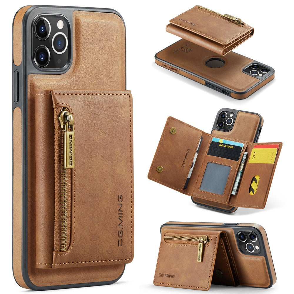 DG.MING M5 Series For iPhone 11 Pro Case Detachable Magnetic Leather Phone Cover with Card Slots