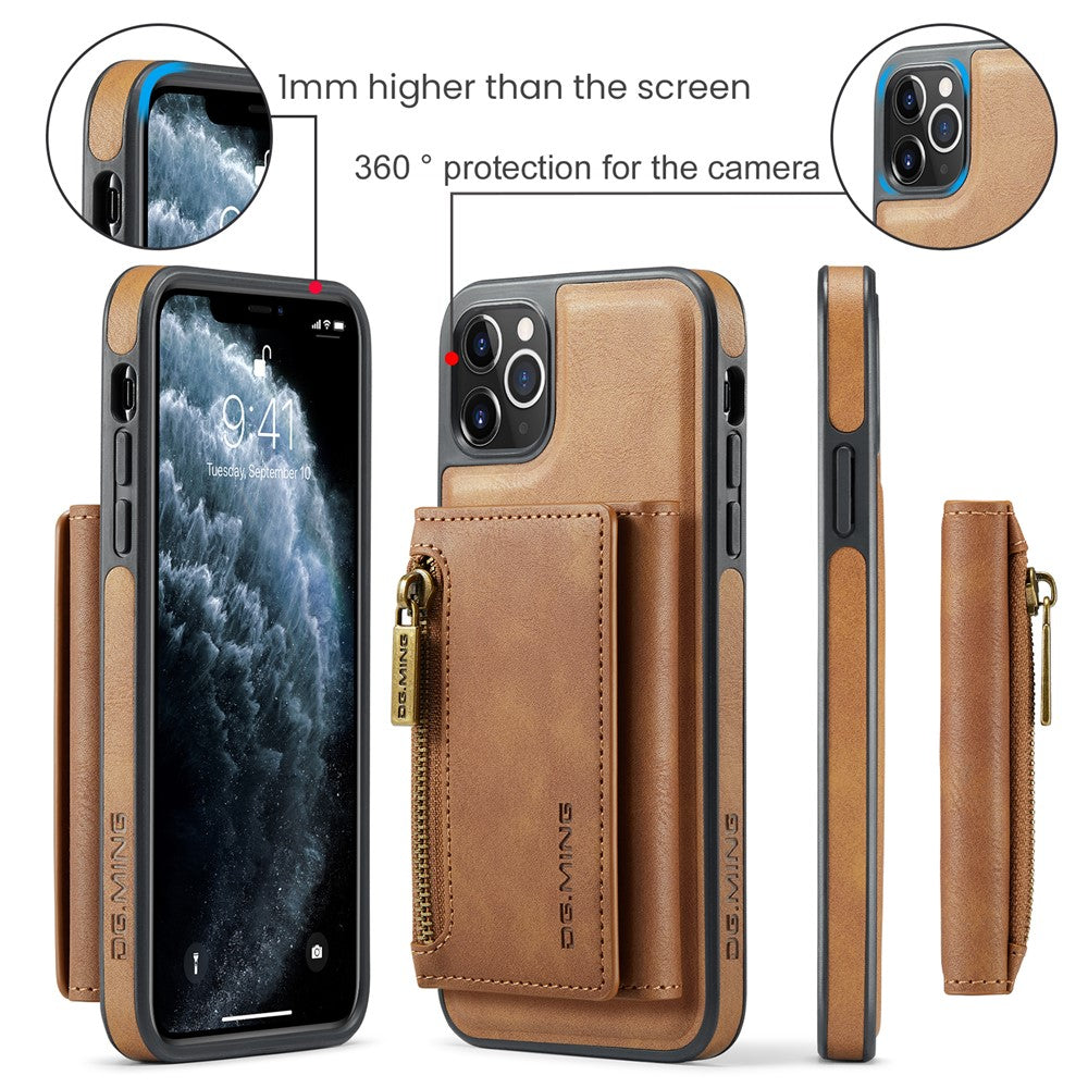 DG.MING M5 Series For iPhone 11 Pro Case Detachable Magnetic Leather Phone Cover with Card Slots