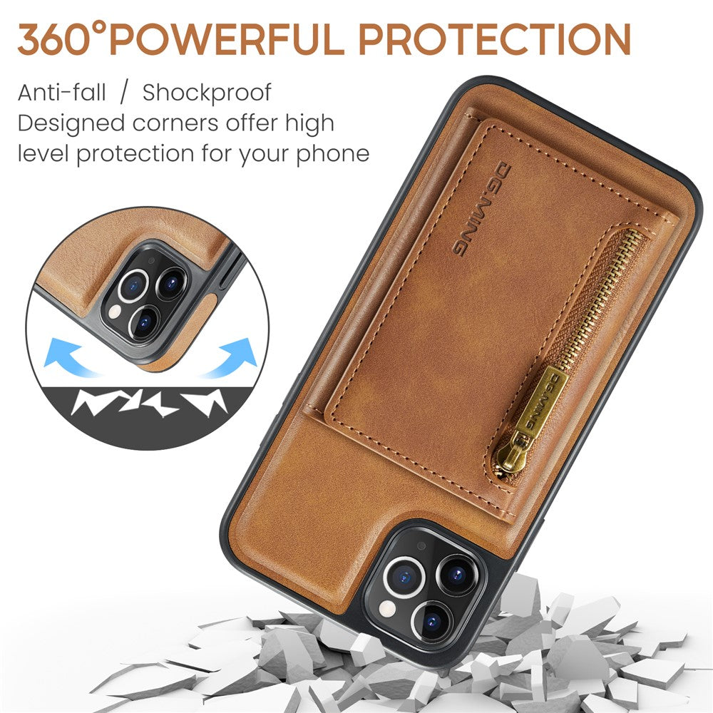 DG.MING M5 Series For iPhone 11 Pro Case Detachable Magnetic Leather Phone Cover with Card Slots
