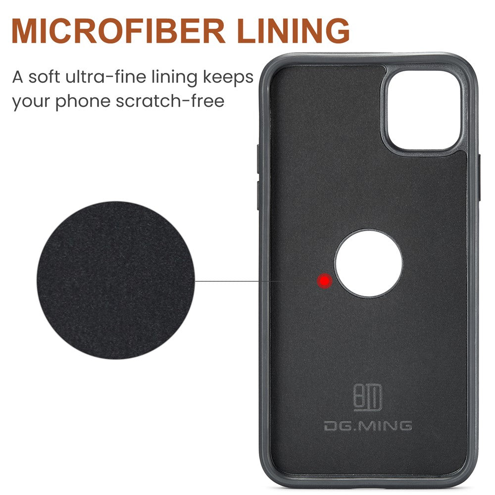 DG.MING M5 Series For iPhone 11 Pro Case Detachable Magnetic Leather Phone Cover with Card Slots