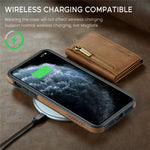 DG.MING M5 Series For iPhone 11 Pro Case Detachable Magnetic Leather Phone Cover with Card Slots