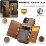 DG.MING M5 Series For iPhone 11 Pro Case Detachable Magnetic Leather Phone Cover with Card Slots