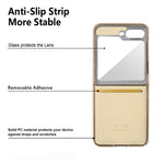 For Samsung Galaxy Z Flip7 FE 5G / Z Flip6 5G Case V-Shape Pattern Kickstand PC Phone Cover