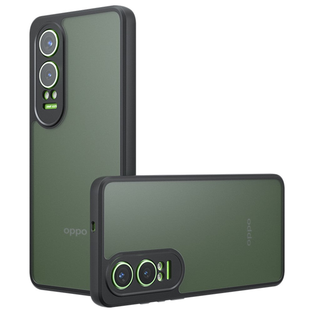 For OnePlus Nord CE4 Lite 5G / Oppo K12x 5G (China) Case Skin-Touch TPU + PC Matte Phone Back Cover, Transparent Black