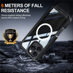 For iPhone 16 Pro Magnetic Case PC + TPU Full Protection Phone Cover with Screen Film