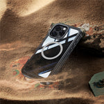 For iPhone 16 Pro Magnetic Case PC + TPU Full Protection Phone Cover with Screen Film