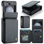 For Samsung Galaxy Z Flip7 FE 5G / Z Flip6 5G Phone Case CASEME C22 Leather Back Cover with RFID Blocking Card Slots