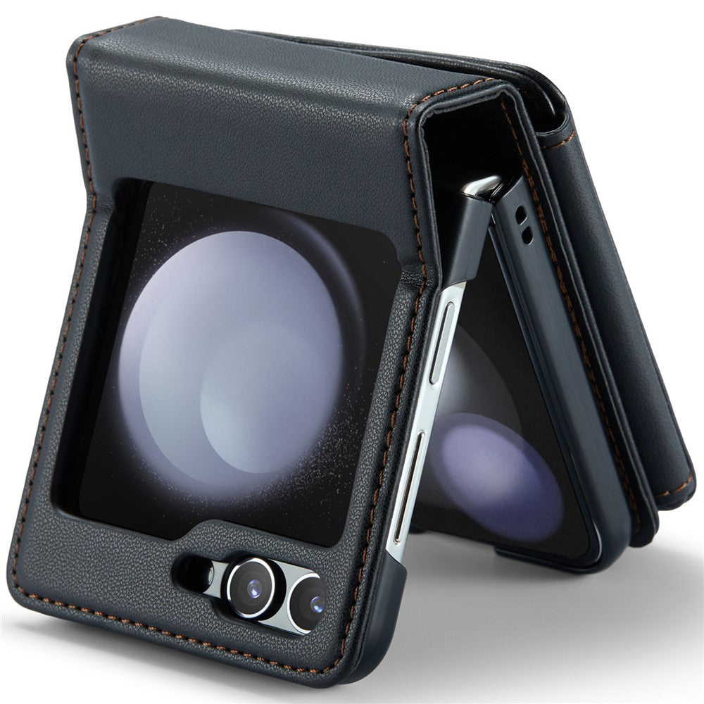 For Samsung Galaxy Z Flip7 FE 5G / Z Flip6 5G Phone Case CASEME C22 Leather Back Cover with RFID Blocking Card Slots