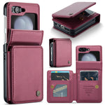 For Samsung Galaxy Z Flip7 FE 5G / Z Flip6 5G Phone Case CASEME C22 Leather Back Cover with RFID Blocking Card Slots