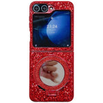 Til Samsung Galaxy Z Flip7 FE 5G / Z Flip6 5G Cover TPU+PC Støtteben Telefoncover med Spejl