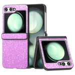 For Samsung Galaxy Z Flip7 FE 5G / Z Flip6 5G Easy Folding Phone Case PC+PU Leather Phone Shell