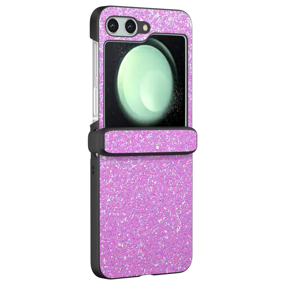 For Samsung Galaxy Z Flip7 FE 5G / Z Flip6 5G Easy Folding Phone Case PC+PU Leather Phone Shell