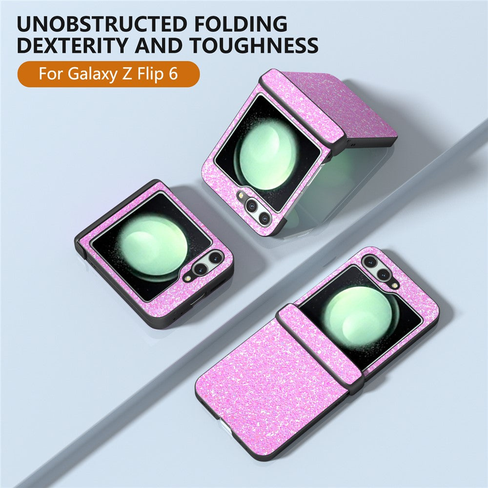 For Samsung Galaxy Z Flip7 FE 5G / Z Flip6 5G Easy Folding Phone Case PC+PU Leather Phone Shell
