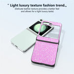 For Samsung Galaxy Z Flip7 FE 5G / Z Flip6 5G Easy Folding Phone Case PC+PU Leather Phone Shell