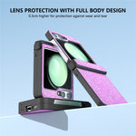 For Samsung Galaxy Z Flip7 FE 5G / Z Flip6 5G Easy Folding Phone Case PC+PU Leather Phone Shell