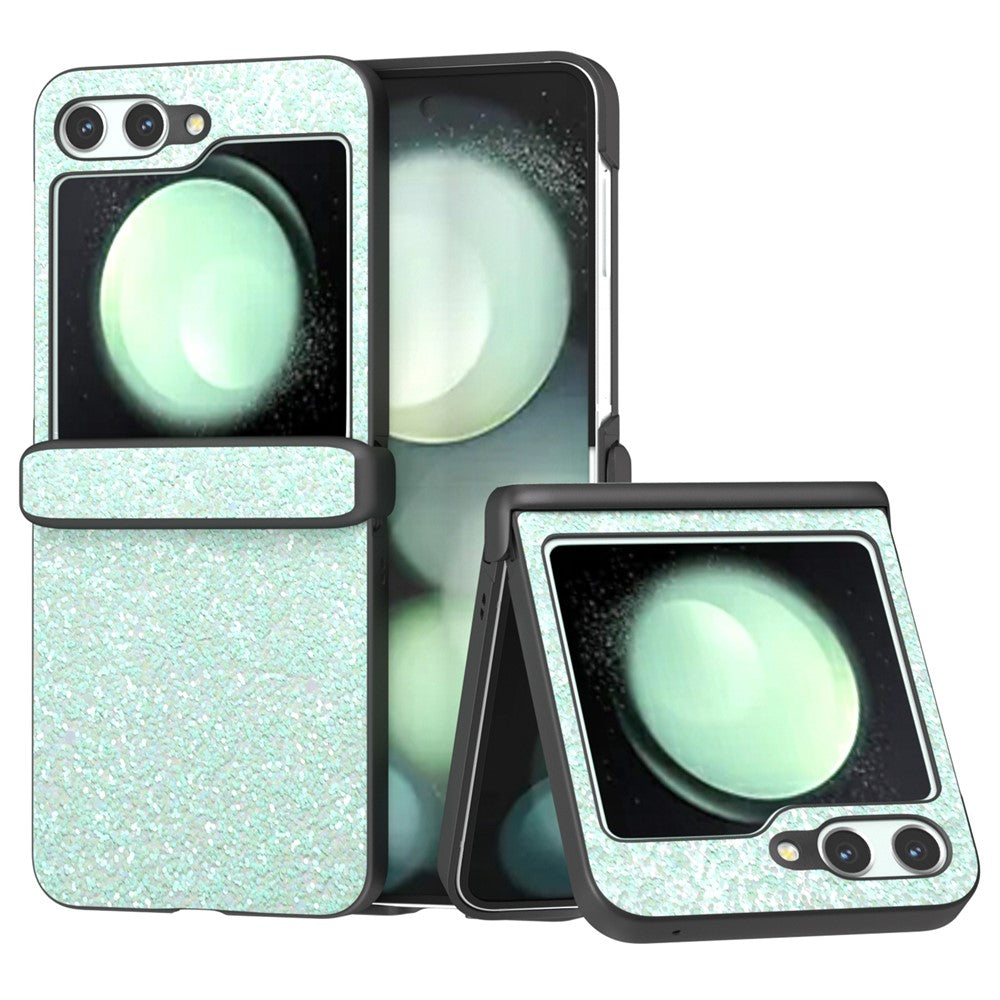 For Samsung Galaxy Z Flip7 FE 5G / Z Flip6 5G Easy Folding Phone Case PC+PU Leather Phone Shell