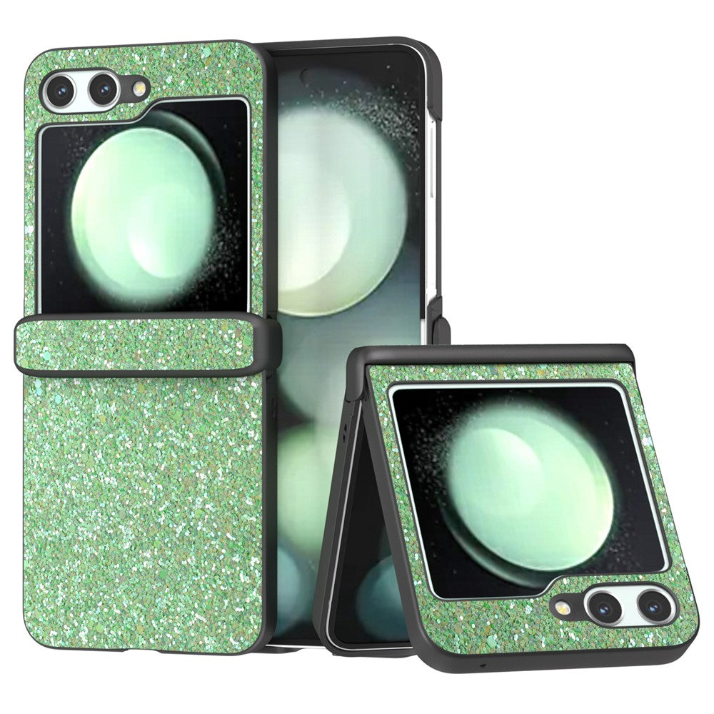 For Samsung Galaxy Z Flip7 FE 5G / Z Flip6 5G Easy Folding Phone Case PC+PU Leather Phone Shell