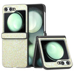 For Samsung Galaxy Z Flip7 FE 5G / Z Flip6 5G Easy Folding Phone Case PC+PU Leather Phone Shell