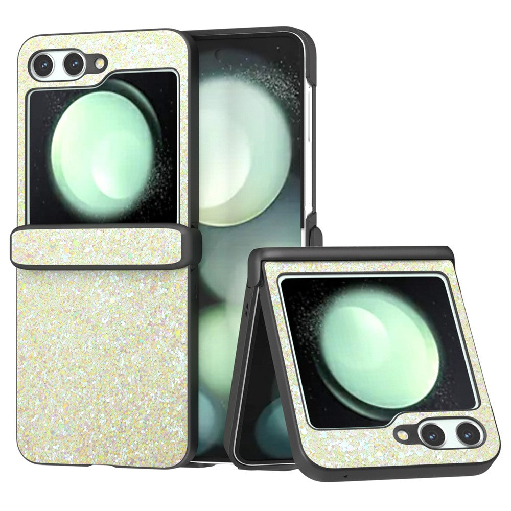For Samsung Galaxy Z Flip7 FE 5G / Z Flip6 5G Easy Folding Phone Case PC+PU Leather Phone Shell