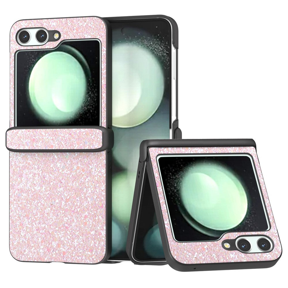 For Samsung Galaxy Z Flip7 FE 5G / Z Flip6 5G Easy Folding Phone Case PC+PU Leather Phone Shell