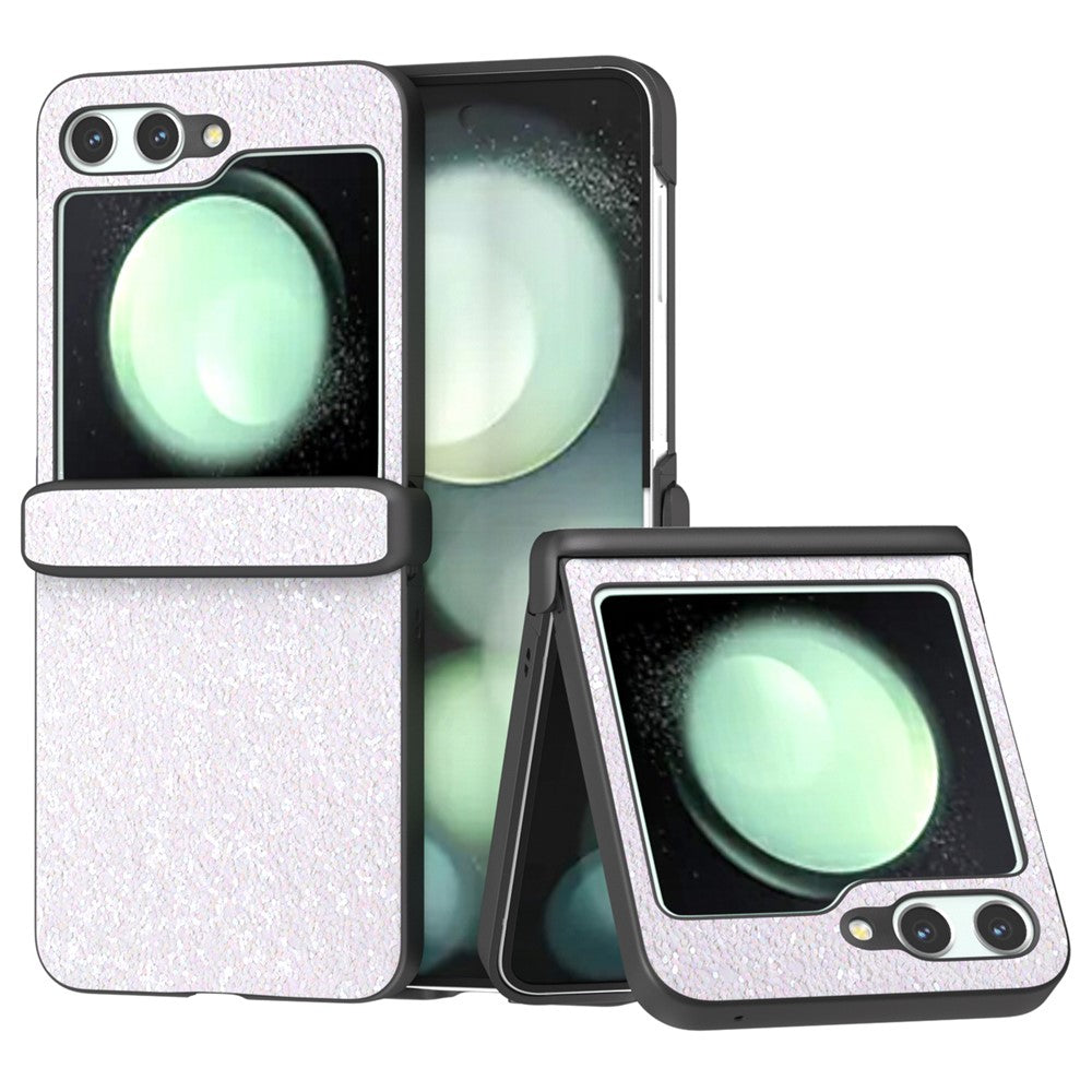 For Samsung Galaxy Z Flip7 FE 5G / Z Flip6 5G Easy Folding Phone Case PC+PU Leather Phone Shell