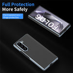 Til Samsung Galaxy Z Fold6 5G telefoncover galvanisering linse kulfibertekstur PC cover