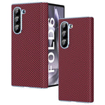 Til Samsung Galaxy Z Fold6 5G telefoncover galvanisering linse kulfibertekstur PC cover