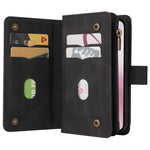 For iPhone 17e / 16e Zipper Wallet Case with 15 Card Slots and Strap Leather Phone Cover