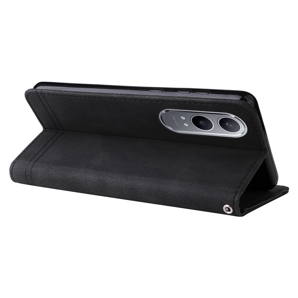 For OnePlus Nord CE4 Lite 5G / Oppo K12x 5G (China) Leather Wallet Cases Skin Touch Phone Cover Stand with Strap