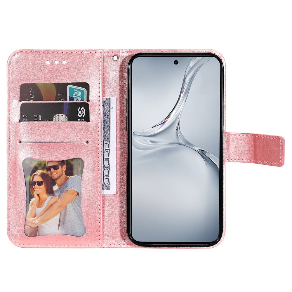 For OnePlus Nord CE4 Lite 5G / Oppo K12x 5G (China) Case Floral Pattern PU Leather Wallet Stand Phone Cover