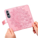 For OnePlus Nord CE4 Lite 5G / Oppo K12x 5G (China) Case Floral Pattern PU Leather Wallet Stand Phone Cover