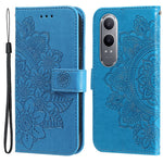 For OnePlus Nord CE4 Lite 5G / Oppo K12x 5G (China) Case Floral Pattern PU Leather Wallet Stand Phone Cover