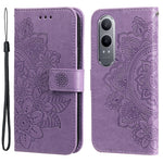 For OnePlus Nord CE4 Lite 5G / Oppo K12x 5G (China) Case Floral Pattern PU Leather Wallet Stand Phone Cover