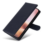 Til iPhone 16 Plus Pung Etui 3 Kortpladser Slankt PU Læder Stander Telefon Cover